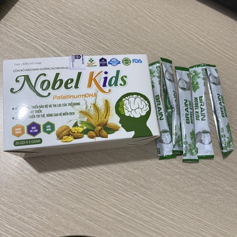 Cốm bổ não dinh dưỡng Nutrivin IQ G Brain NOBEL KIDS Palatinum DHA- Noben kid phát triển trí não cho trẻ từ 6 tháng tuổi