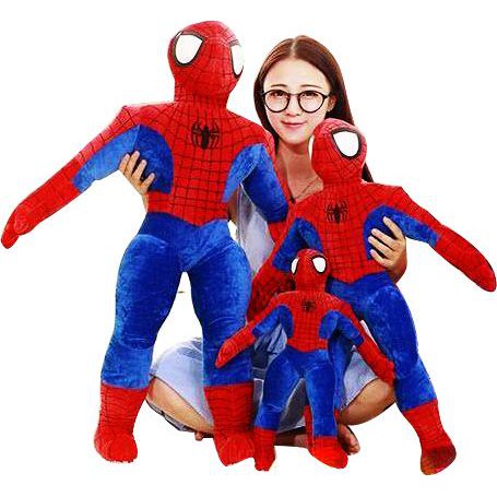 Gối bông, gối ôm người Nhện Spider Man - Đồ Chơi Thú Nhồi Bông Siêu Nhân Anh Hùng Gấu Bông - SANBEO.VN