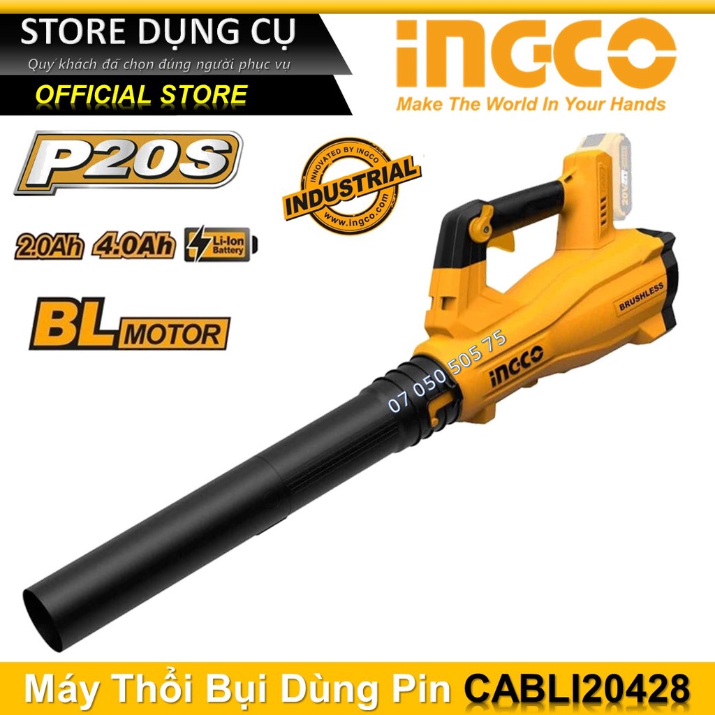 20V Thân máy thổi bụi dùng pin INGCO CABLI20428 | Động cơ không chổi than | Máy thổi lá dùng pin