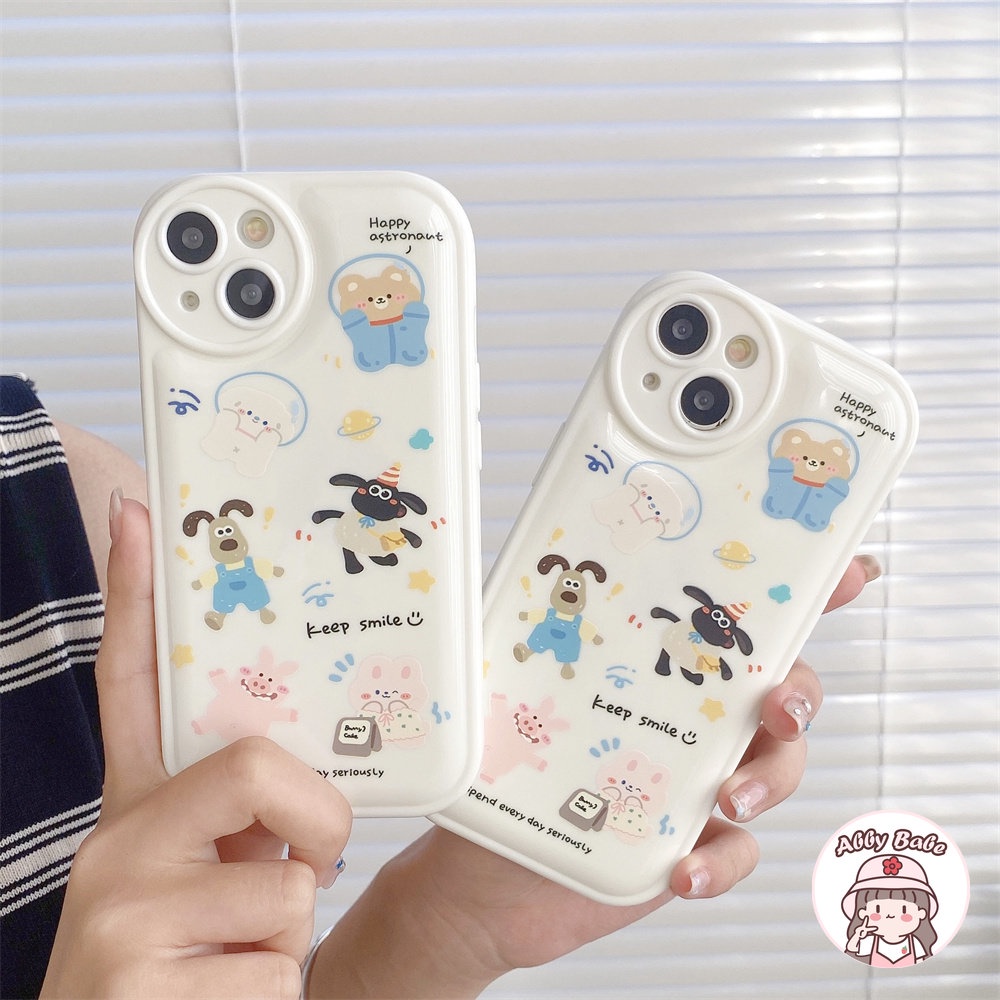 Ốp Điện Thoại TPU Mềm Chống Sốc In Hình Cừu Hoạt Hình Cho IPhone 14 Pro Max 11 7Plus 13 12 11 Pro Max X XS XR