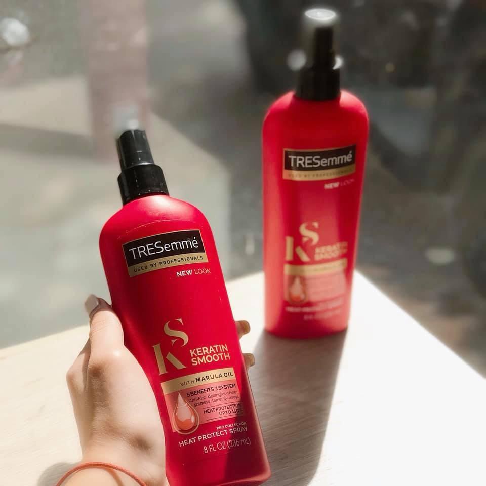 Xịt Dưỡng Tóc TRESemmé Keratin Smooth 236ml Giúp Bảo Vệ Tóc Khỏi Nhiệt, Mềm Mại, Giảm Xơ Rối