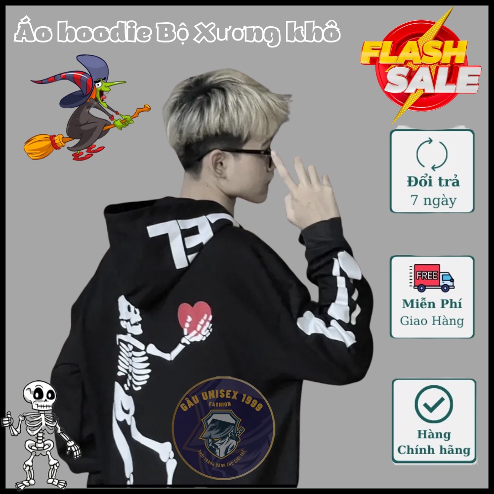 Áo Hoodie Xương cầm Trái Tim Mũ 2 lớp - Áo Hoodie Mùa Đông