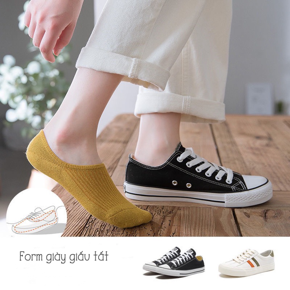 Tất vớ nữ cổ lười phong cách basic đơn giản dễ phối đồ - Sope Shop
