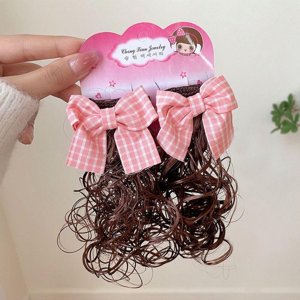 Bộ Tóc Giả 26Ede Kiểu Công Chúa Họa Tiết Chấm Bi Phối Tua Rua Xinh Xắn Dễ Phối Đồ Cho Bé Gái