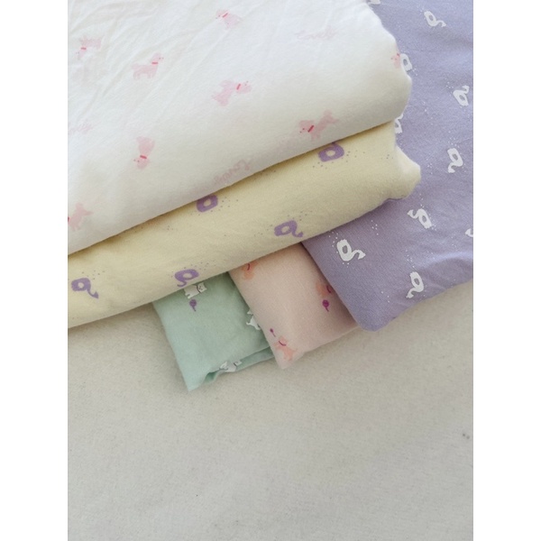 Vải thun cotton lụa 4c Hàn dành cho bé gái