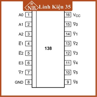 74HC138 3 To 8 Decoder/Demultiplexer DIP16