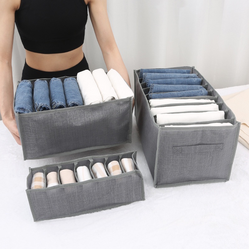 Túi đựng quần áo chia ngăn Hộp đựng quần áo Túi vải đựng đồ tiện ích Hộp vải đựng đồ đa năng sắp xếp kệ quần áo
