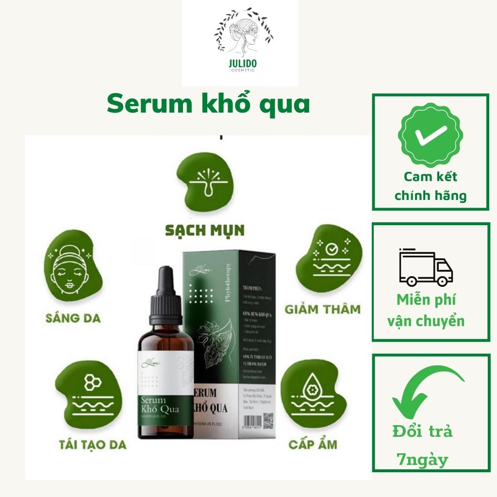 Serum khổ qua,mướp đắng nguyên chất Lim Farm-chính hãng giảm mụn,sáng da chăm sóc da mặt hiệu quả cho chị em100% hanmade