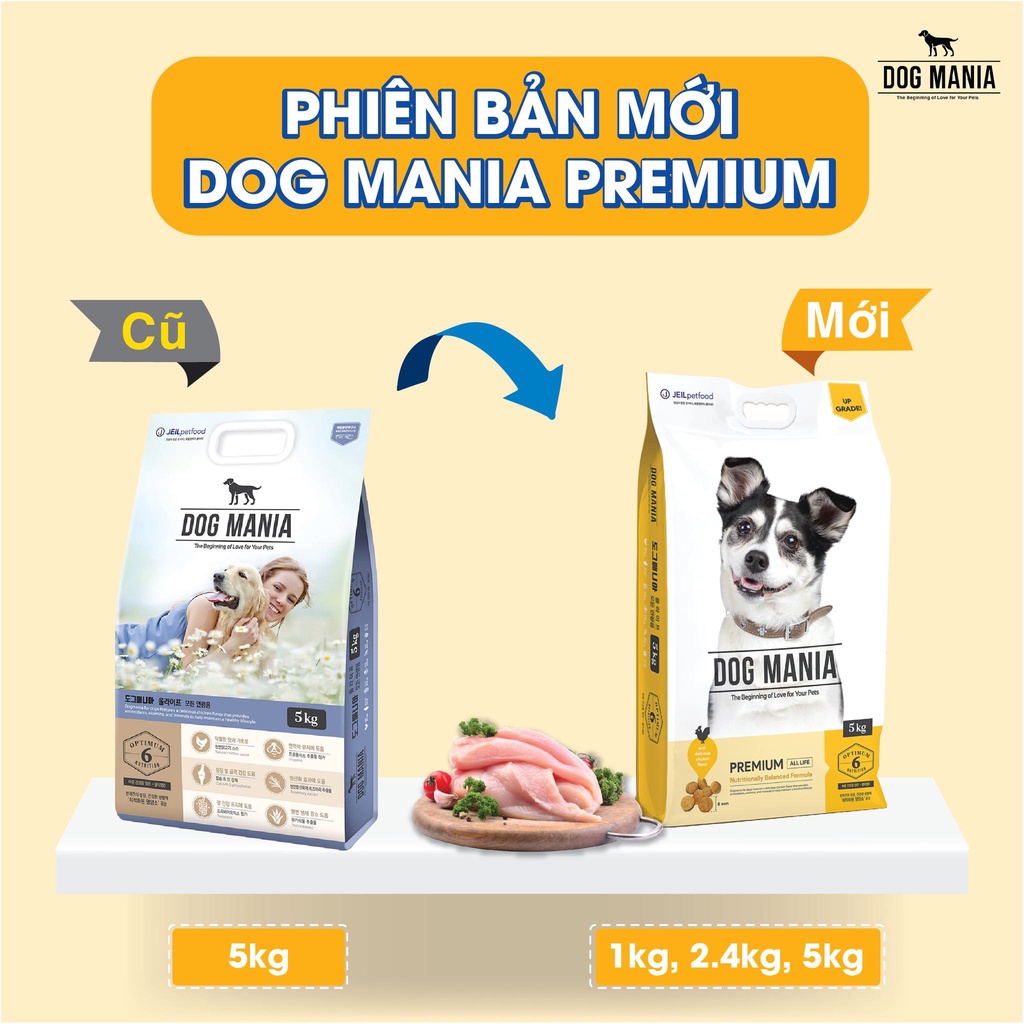 Thức ăn hạt cho chó Dog Mania Premium Hàn Quốc túi 5kg