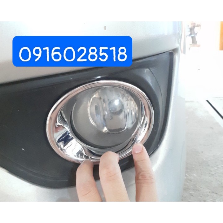 Ốp đèn gầm, đèn sương mù trước xe Toyota Innova 2012-2016 mạ Crom sáng bóng, ốp xi mạ xe o to