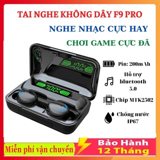  Tai Nghe Bluetooth True Wireless F9 PRO Bluetooth 5.0 | Bản Quốc Tế | Cảm Ứng | Chống Nước Loại mới  