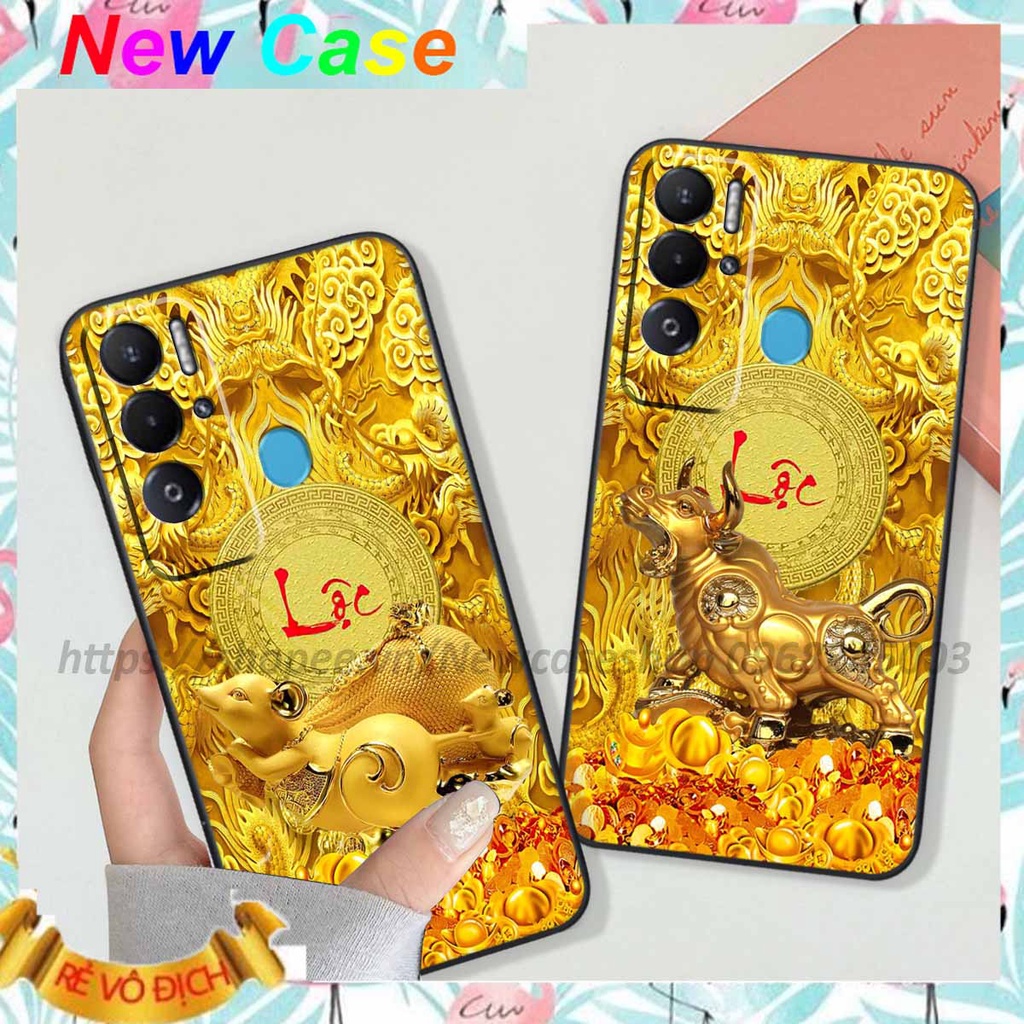 Ốp lưng TPU Viền vuông Tecno POVA NEO / SPARK 7 in hình 3D gấu cute cool ngầu giả nổi cạnh viền vuông bảo vệ camera.