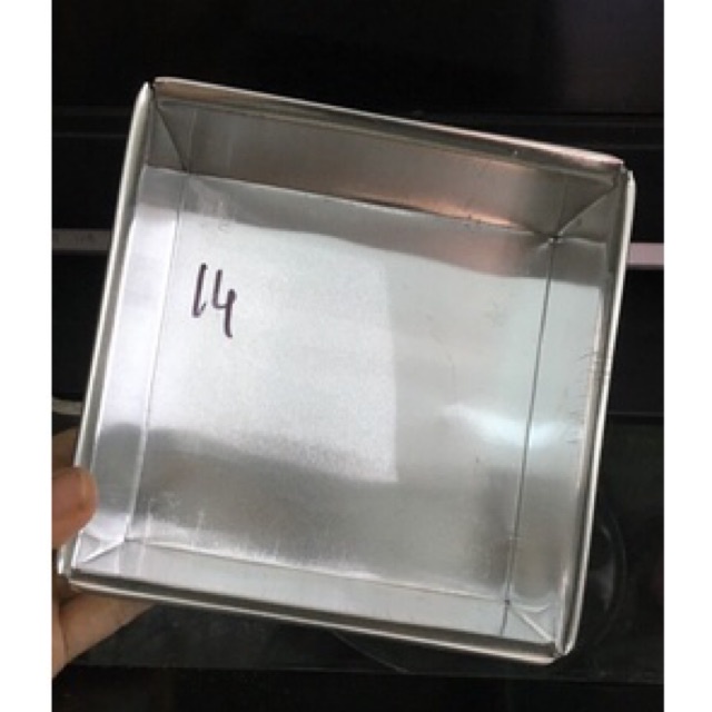 Khuôn Làm Bánh bằng nhôm hình vuông nhiều kích thước(đế liền)