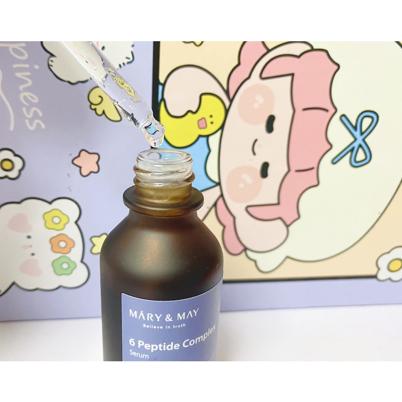 Tinh chất chống lão hóa phục hồi căng bóng Mary & May 6 Peptide Complex Serum 30ml #Marymay #phuchoi #peptide #duongam