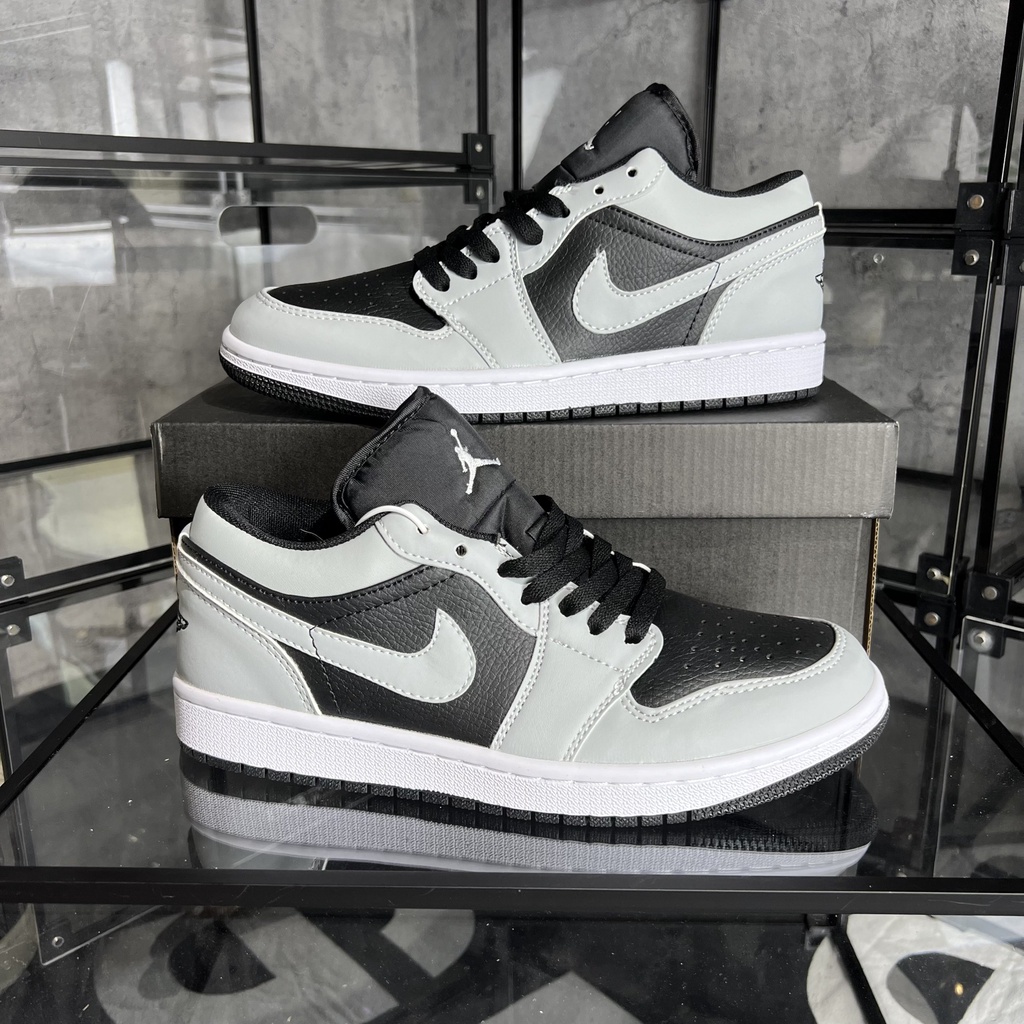 giày thể thao sneaker JD xám đen bản cao cấp, JD xám mũi đen cổ thấp ảnh thật tự chụp+freeship khoai.snea
