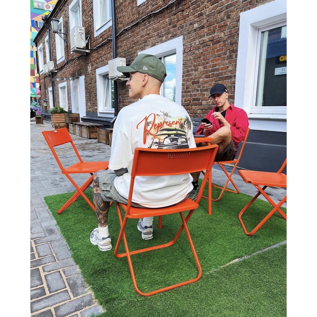 REPRESENT High Street Fashion California Limited Coconut Tree Classic Car Couple Casual Short Sleeve T-Shirt