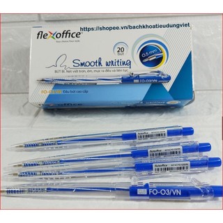 Hộp 20 bút bi xanh flexoffice fo-03/vn