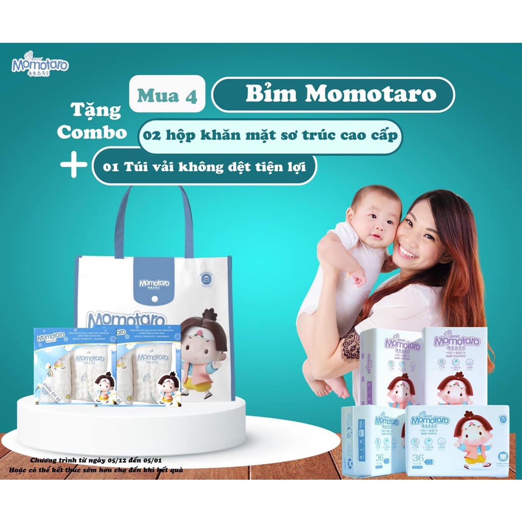 Bỉm tã dán quần momotaro đủ size s112 m96 m92 l84 xl78 xxl72 xxxl70 - ảnh sản phẩm 3