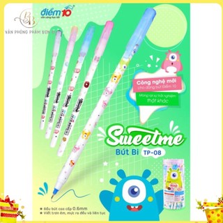 Hộp 30 chiếc Bút Bi Đùn (bút nến) Điểm 10 Thiên Long TP-08 Sweetme Nét 0.6mm