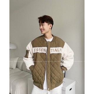 Áo Bomber ESSENTIAL Phối Tay Lông Cừu