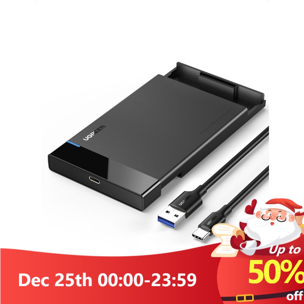 Vỏ ổ đĩa ngoài Ugreen USB 3.1 phù hợp với Sata III 2.5"