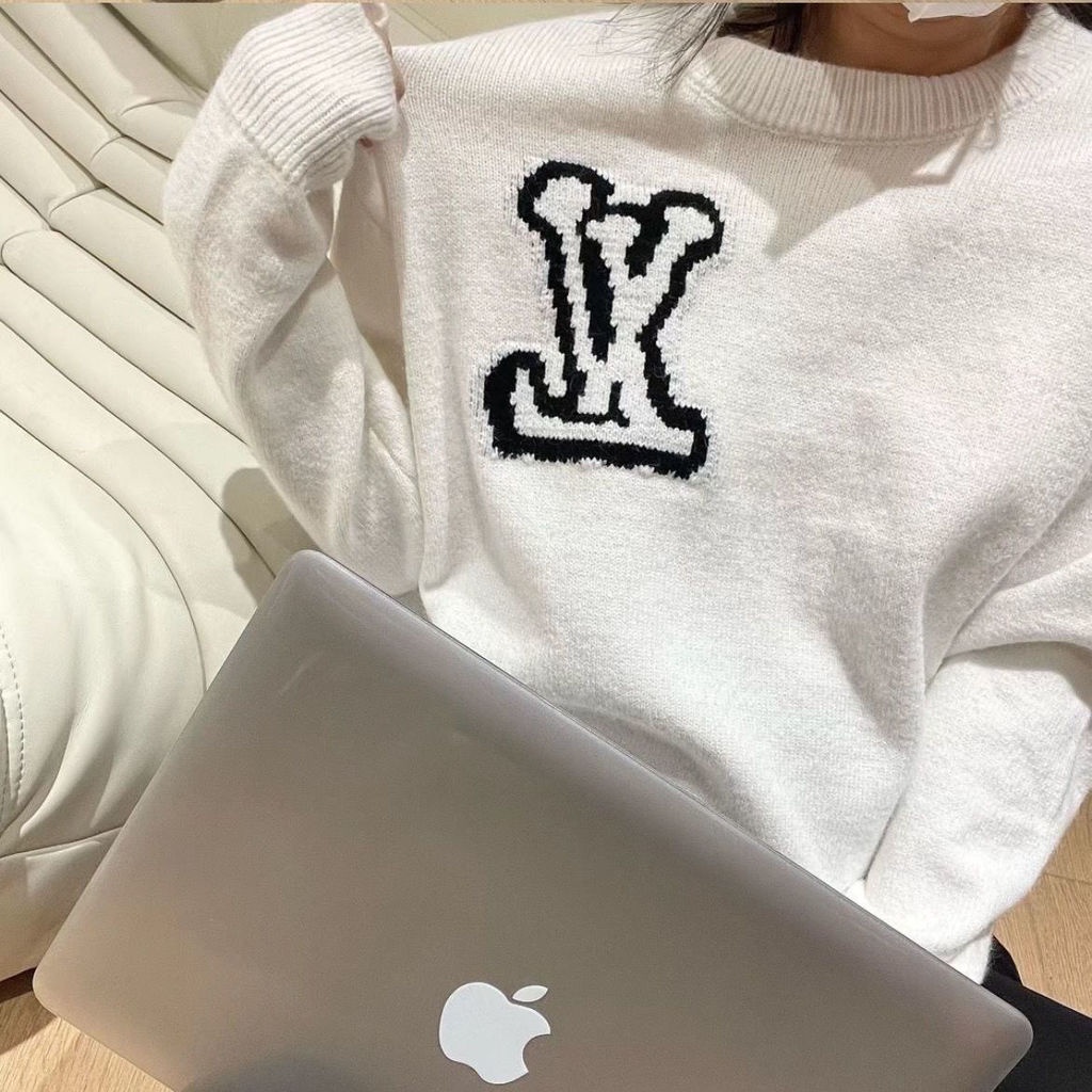 Hàng Có Sẵn!Lv!Áo Khoác Cardigan Dệt Kim Thiết Kế Mới Thời Trang Dành Cho Cặp Đôi