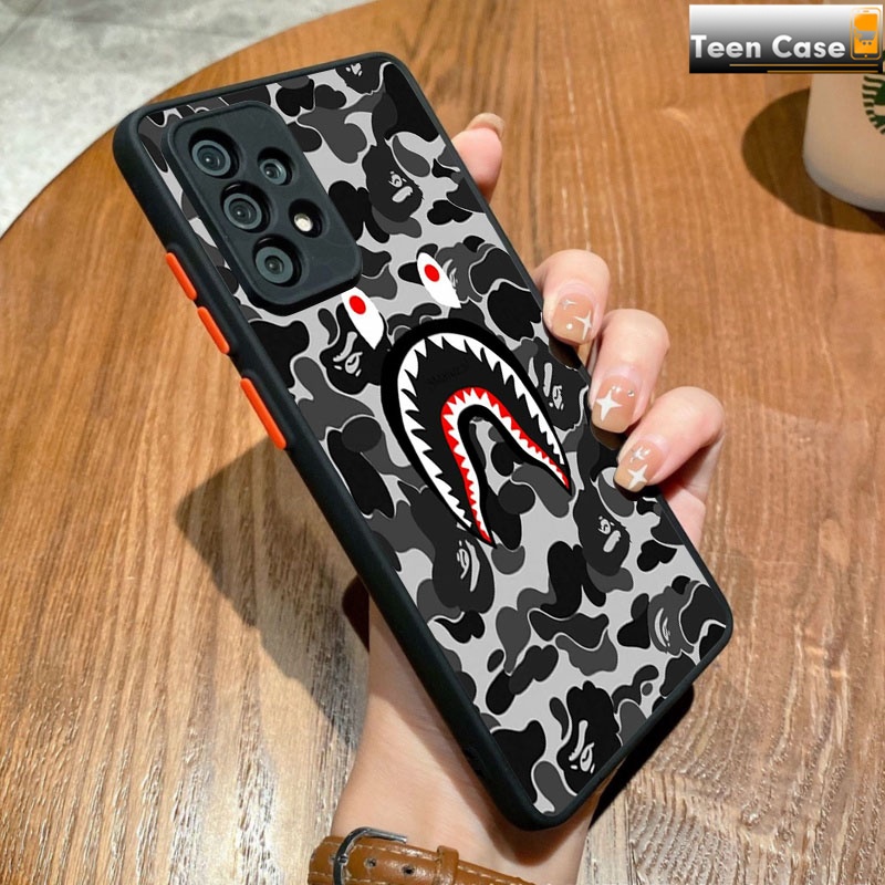 Ốp lưng Samsung BAPE SHARK Nhám cho Samsung A04 A23 A30 A22 A16 A13 A53 M33 M53 J4... - SS-03 - TỔNG KHO GIA DỤNG
