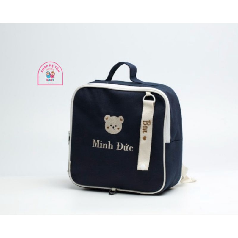 Balo thêu tên cho bé phong cách Hàn Quốc