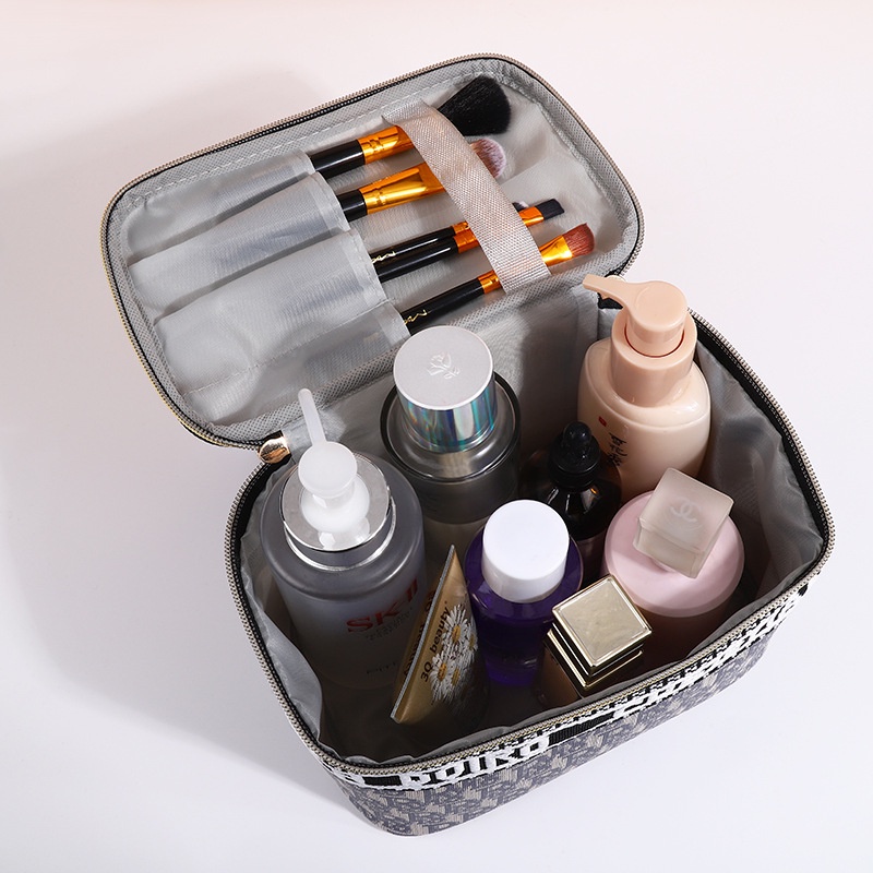 Munroe Túi Đựng Mỹ Phẩm Da PU Chống Thấm Nước Sức Chứa Lớn Tiện Dụng