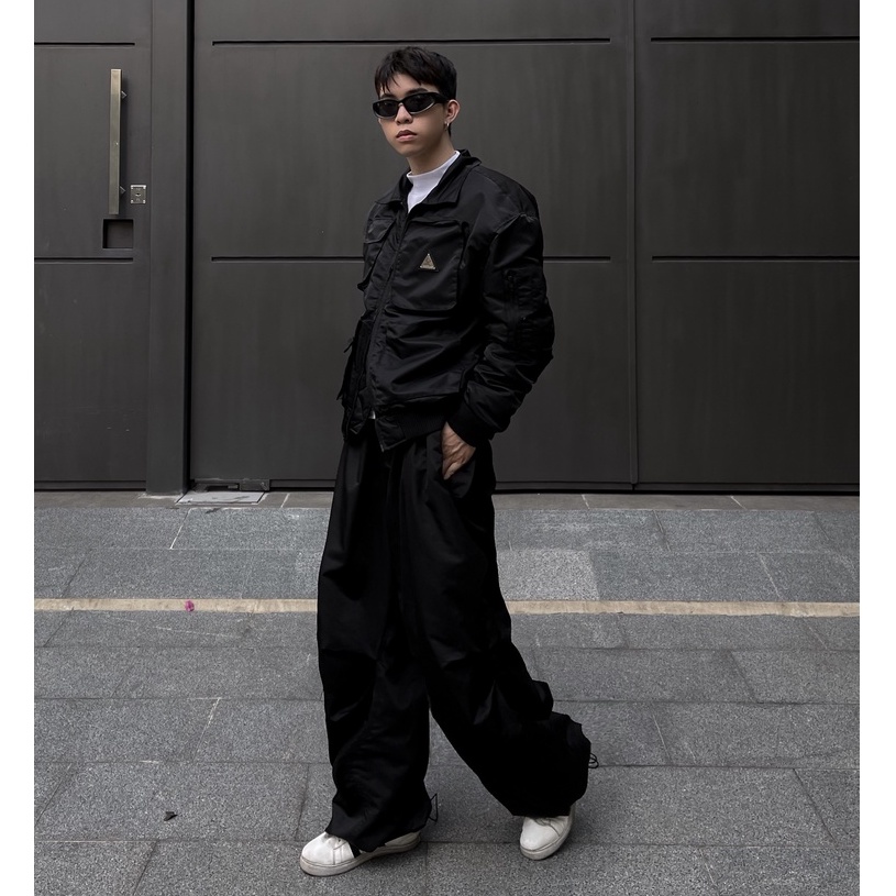 Áo khoác bomber nam nữ form boxy CANDLES RD CARGO chi tiết tag kim loại độc đáo Pilot trần bông 5 chính hãng