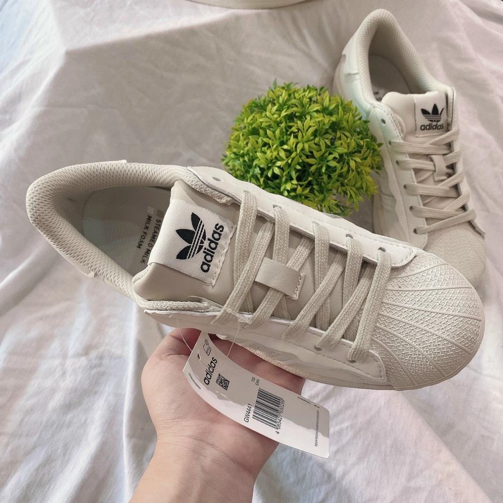 Giày Adidas Superstar Das Sò Màu Kem, giày thể thao sneaker Superstar Das Sò Màu Hồng Kem Màu Trắng Hot Trend 2022