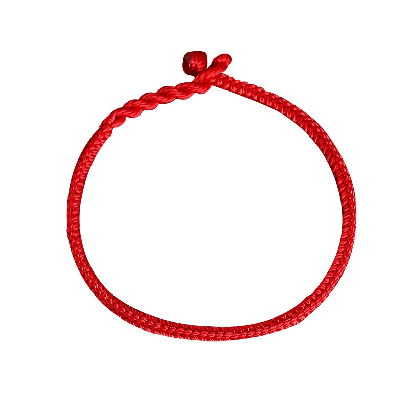 Vòng Tay Dây Bện Màu Đỏ May Mắn Đơn Giản Cho Nữ