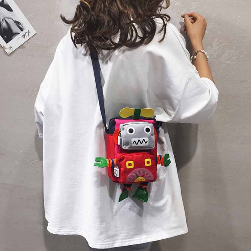 Túi Đeo Chéo Hình Búp Bê Hoạt Hình One Piece Thời Trang Hàn Quốc Dành Cho Trẻ Em