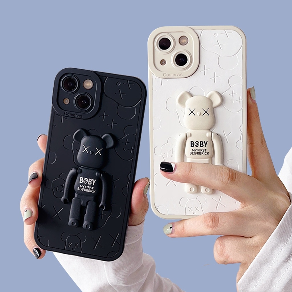 Ốp Điện Thoại Chống Sốc Bốn Góc Hình Gấu Cho iPhone 14 14pro 14Plus 14prm 13 13pro 13prm 11 7Plus 8Plus Xr XS 12 Pro Max