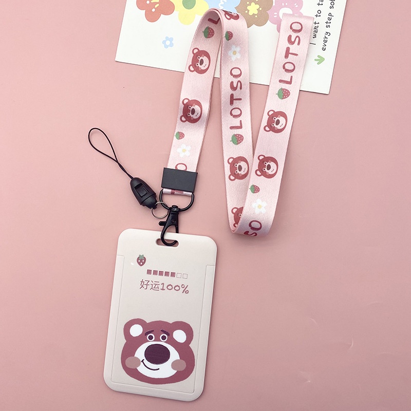 Hộp Đựng Thẻ Xe Buýt Kèm Búp Bê Và Dây Đeo Họa Tiết Chuột Minnie Hoạt Hình YKD ruiyan