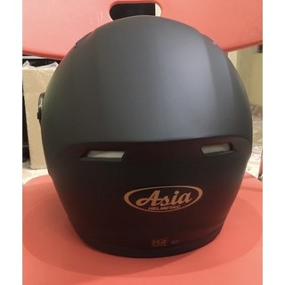 Mũ bảo hiểm fullface asia m136 đen nhám, mũ hàm đen nhám, mũ có cằm