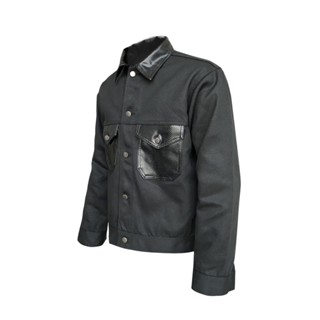Áo khoác phối da Ivankov Hybrid Canvas Jacket