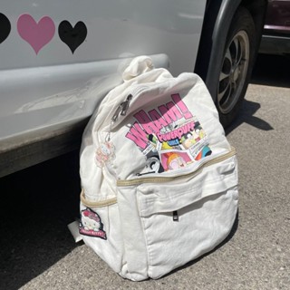 Ba Lô Vải canvas Dễ Thương Cho Nữ Ba Lô Đi Học Mềm Mại In Chữ Dễ Thương Phong Cách Nhật Hàn Thời Trang Cho Nữ 2023