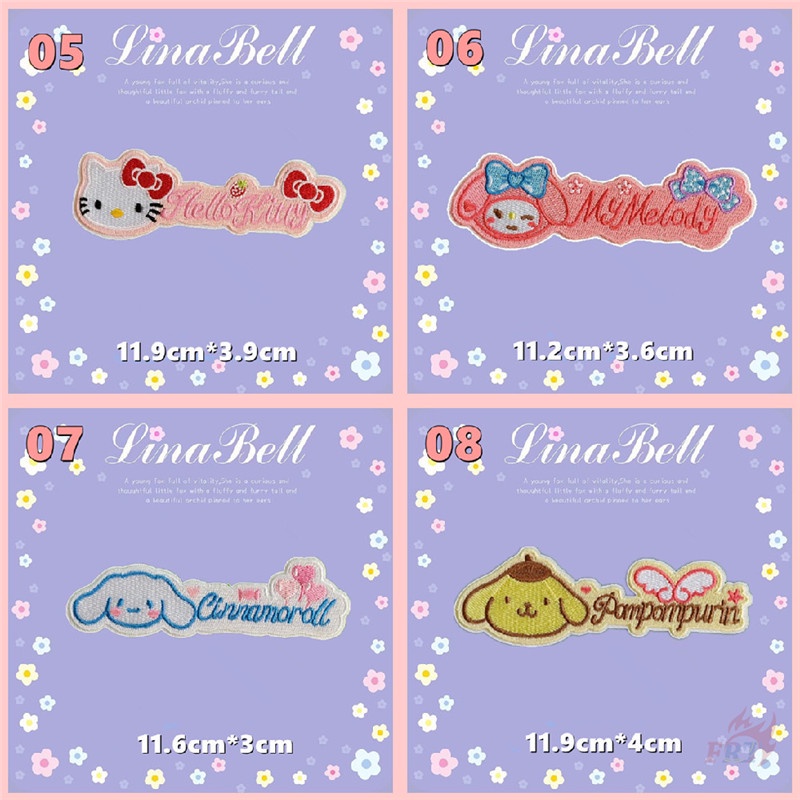 ✿ Miếng Dán Tự Dính Họa Tiết Kuromi / Melody / Cinnamoroll Ngọt Ngào Dễ Thương ✿ 1 Miếng Vá Quần Áo DIY Hình Hoạt Hình S.a.n.r.i.o