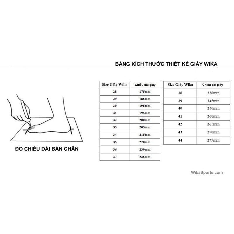 Giày bóng đá sân cỏ nhân tạo 3 sọc Wika chính hãng