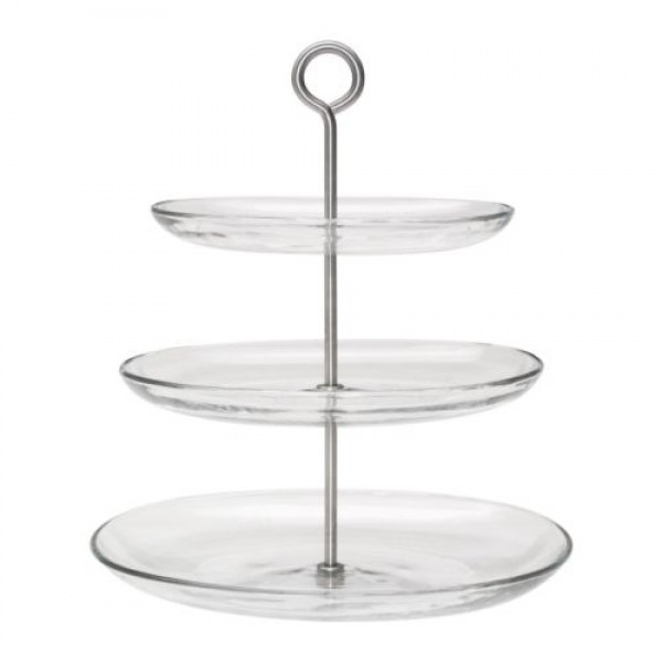 KHAY THỦY TINH 3 TẦNG IKEA KVITTERA chính hãng