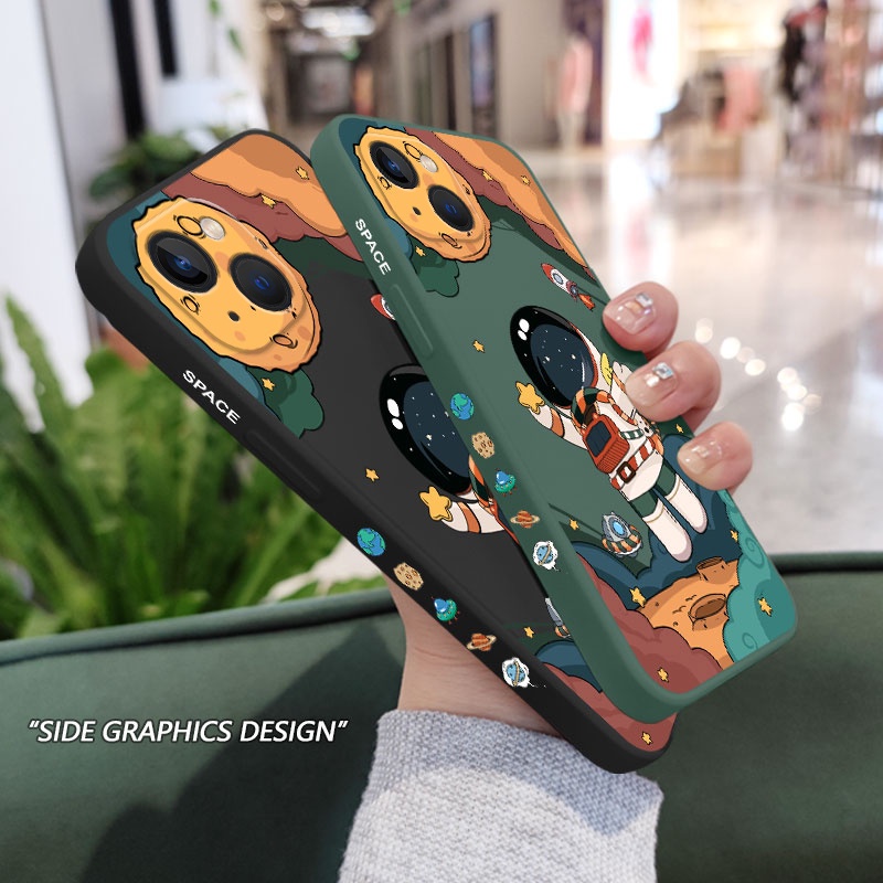 Ốp Điện Thoại Silicone Dẻo In Hình Phi Hành Gia Cho IPhone 8 7 6 6S Plus SE 2020