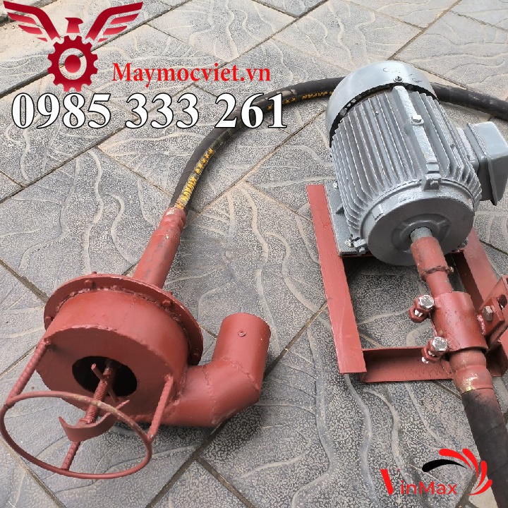 Máy hút bùn cát chất thải biogas , máy hút bùn ao cáp mềm VM HB46 I Bộ khung lắp motor
