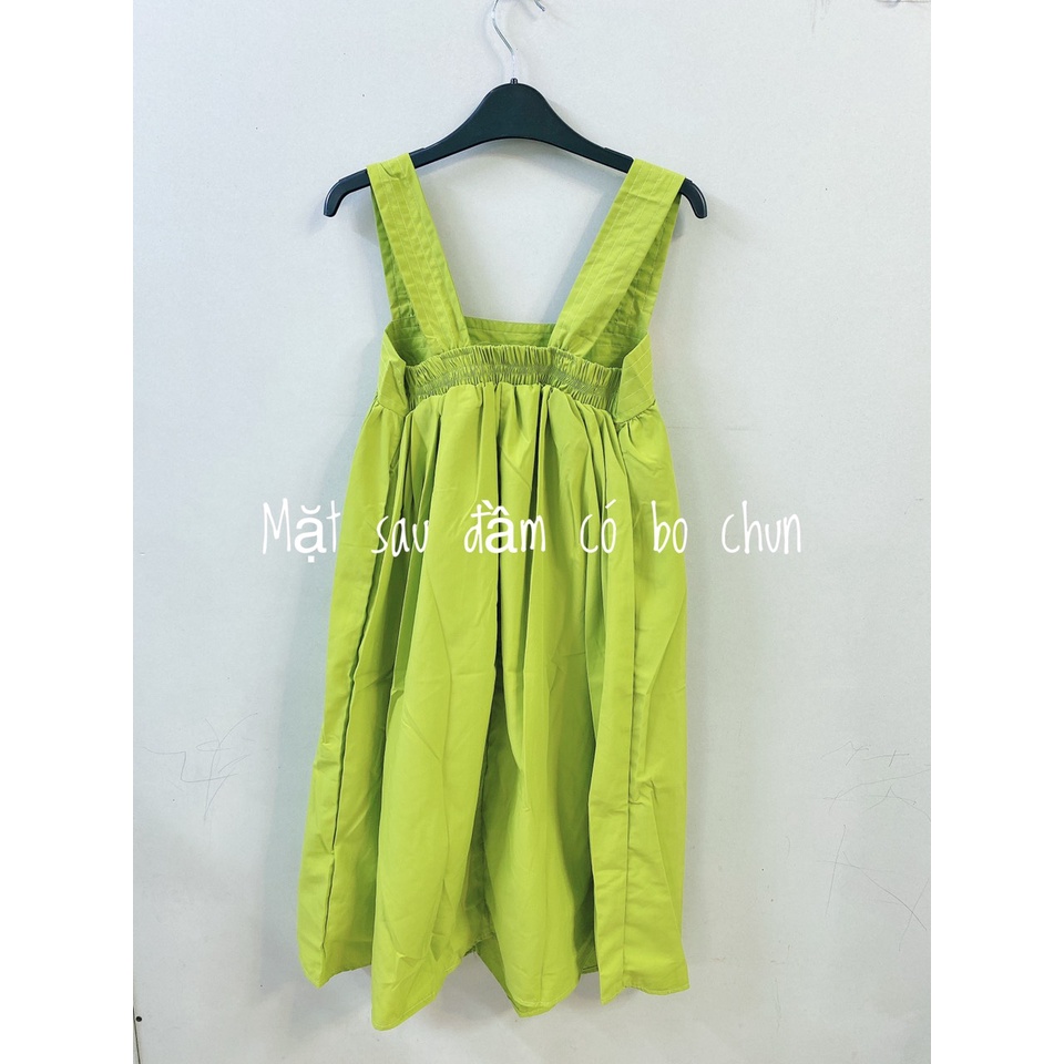 Đầm nữ hai dây bản to, form rộng chất thô dày dặn, đầm form đẹp mặc nhà, mặc đi chơi xuất sắc