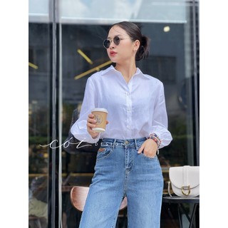 Áo sơ mi linen tay phồng Cói Design