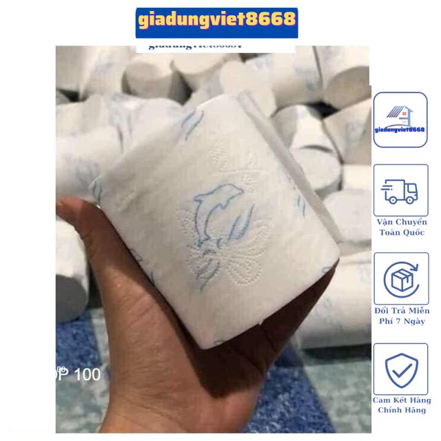 Sỉ giấy dùng để vệ sinh bịch 20 cuộn/ giấy vệ sinh loại min có hình họa tiết con voi