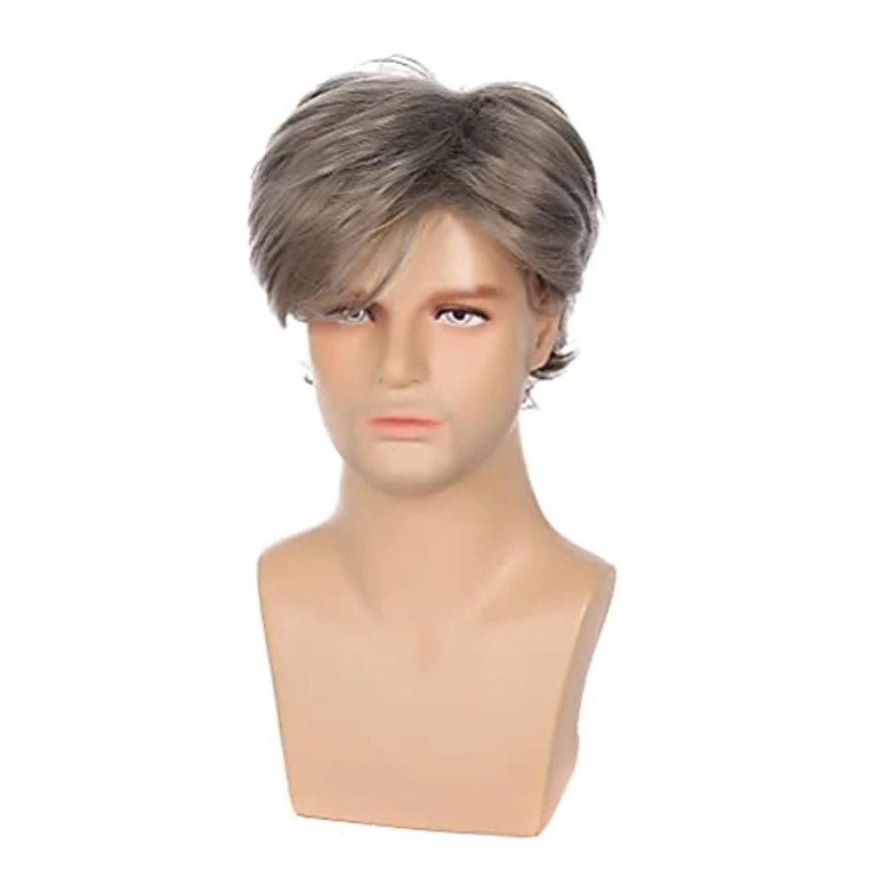 MOCHO Bộ Tóc Giả Ngắn Thẳng Bằng Sợi Tổng Hợp Chịu Nhiệt Cosplay Thời Trang Cho Nam