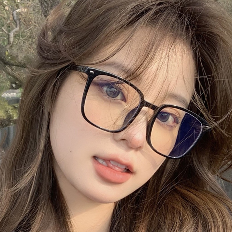 Kính Mát Gọng Vuông Màu Đen Chống Ánh Sáng Xanh Thời Trang Cho Nam COD