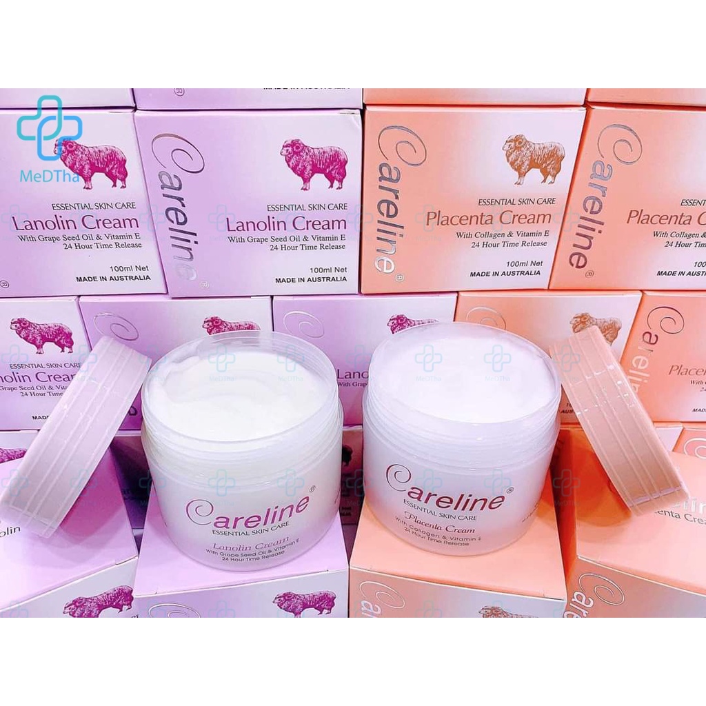 Kem Dưỡng Da Nhau Thai Cừu CARELINE Placenta Cream - Giúp Dưỡng Ẩm, Chống Lão Hoá, Da Căng Mịn, Collagen  (Hũ 100ml)