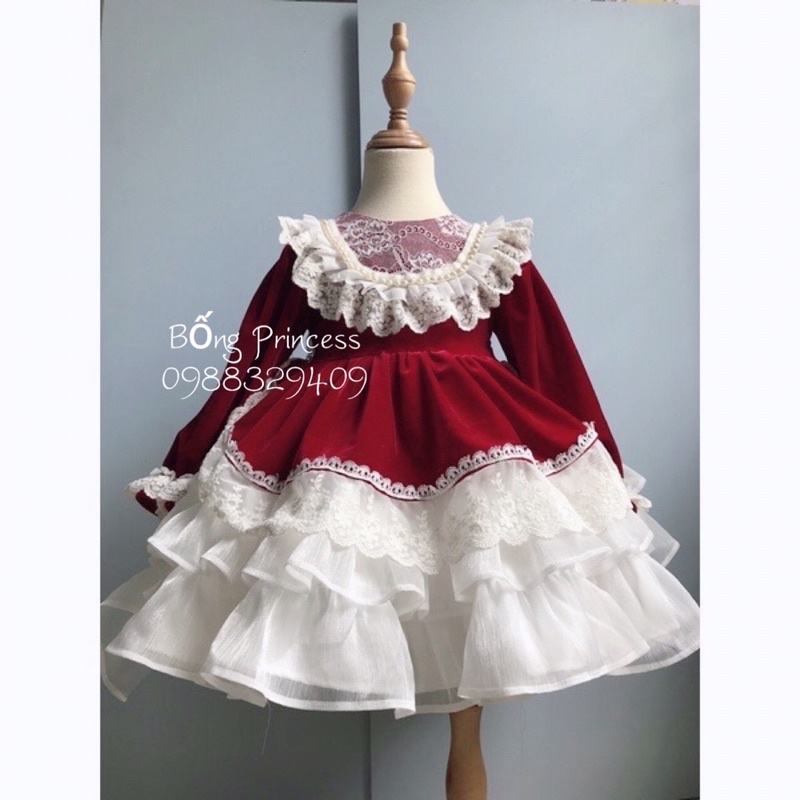 Váy cho bé váy nhung Lolita cho bé